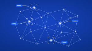 Illustration of schema markup connecting structured data nodes in a network