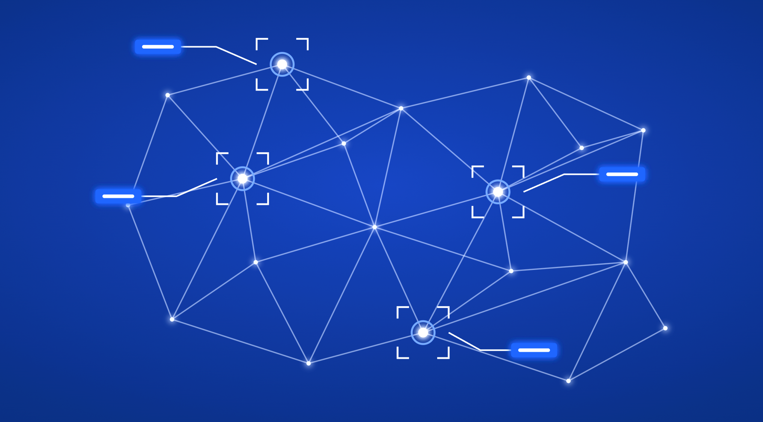 Illustration of schema markup connecting structured data nodes in a network